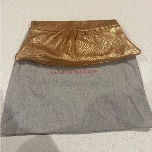 Lauren Merkin Metallic Gold Clutch